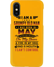 Load image into Gallery viewer, I'm A Grumpy Old Man I Was Born In May With My Heart Phone case
