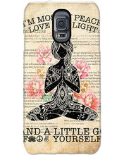 Load image into Gallery viewer, I'm Mostly Peace Love And Light Yoga Gift For Yoga Lovers Phone case

