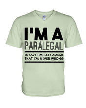 Load image into Gallery viewer, I'm A Paralegal   Special Unique  Custom Design Guys V-Neck
