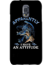 Load image into Gallery viewer, Apparently I Have An Attitude Blue Dragon Phone case
