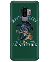 Load image into Gallery viewer, Apparently I Have An Attitude Blue Dragon Phone case
