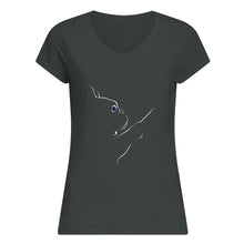 Load image into Gallery viewer, I Love My Frenchie Custom Design Gift For Friends Ladies V-Neck
