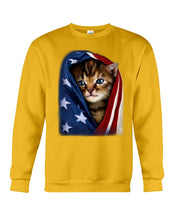 Load image into Gallery viewer, Lovely Tote Bag Cat In American Flag Gift For Cat Lovers Sweatshirt
