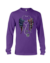 Load image into Gallery viewer, Lovely Coffee Cup Stethoscopes With Wings Gift For Nurse Unisex Long Sleeve
