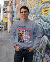 Load image into Gallery viewer, German Shepherd Happy Independence Day 4th Of July Gift For Dog Lovers Sweatshirt
