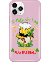 Load image into Gallery viewer, Baseball Drink Beer Day St Patrick's Day Gift For Baseball Lovers Phone case
