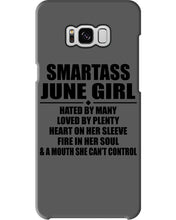 Load image into Gallery viewer, Birthday Gift For Smartass June GirlHeart On Her Sleeve Phone case
