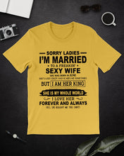 Load image into Gallery viewer, I'm Married To    June    Freaking Sexy Wife Trending For Birthday Gift Guys Tee
