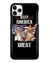 Load image into Gallery viewer, Keep America Great Yorkshire Terrier Gift For Dog Lovers Phone case
