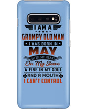 Load image into Gallery viewer, I'm A Grumpy Old Man I Was Born In May With My Heart Phone case
