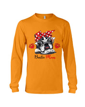 Load image into Gallery viewer, Boston Terrier With White Glasses Love Mom Gift For Dog Lovers Unisex Long Sleeve
