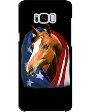 Load image into Gallery viewer, Horse Covered Into USA Flag Meaningful Gift For Men Phone case
