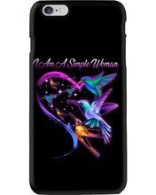 Load image into Gallery viewer, Hummingbirds Heart Shaped I Am A Simple Woman Gift For Mom Phone case
