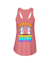 Load image into Gallery viewer, Camping Partners Because Going Crazy Alone Is Just Not As Much Fun Ladies Flowy Tank
