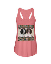 Load image into Gallery viewer, Lovley Phone Case Two Dogs Gift For English Springer Spaniel Lovers Ladies Flowy Tank
