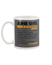 Load image into Gallery viewer, June Girl Facts Very Friendly But Dangerous Custom Design Mug
