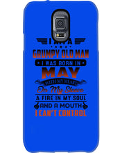 Load image into Gallery viewer, I'm A Grumpy Old Man I Was Born In May With My Heart Phone case
