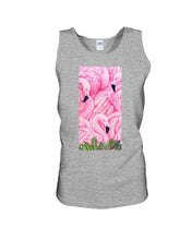 Load image into Gallery viewer, Beautiful Flamingo And Feather Gift For Flamingo Lovers Unisex Tank Top

