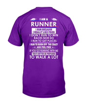 Load image into Gallery viewer, I Am A Runner I Run Because I Really Like Food Custom Design Guys Tee
