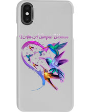 Load image into Gallery viewer, Hummingbirds Heart Shaped I Am A Simple Woman Gift For Mom Phone case
