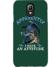 Load image into Gallery viewer, Apparently I Have An Attitude Blue Dragon Phone case
