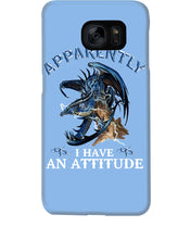 Load image into Gallery viewer, Apparently I Have An Attitude Blue Dragon Phone case
