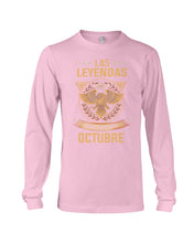 Load image into Gallery viewer, Birthday Meaningful Gift Las Levendas Nacen En Octubre Unisex Long Sleeve
