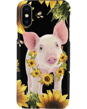 Load image into Gallery viewer, Beautiful Pig With Sunflowers Gift For Pig Lovers Phone case
