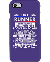 Load image into Gallery viewer, I Am A Runner I Run Because I Really Like Food Custom Design Phone case
