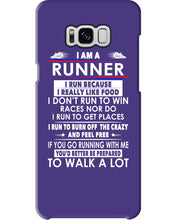 Load image into Gallery viewer, I Am A Runner I Run Because I Really Like Food Custom Design Phone case
