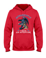 Load image into Gallery viewer, Apparently I Have An Attitude Blue Dragon Hoodie
