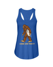Load image into Gallery viewer, Bigfoot Come And Take It Simple Custom Design Ladies Flowy Tank
