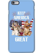 Load image into Gallery viewer, Keep America Great Yorkshire Terrier Gift For Dog Lovers Phone case

