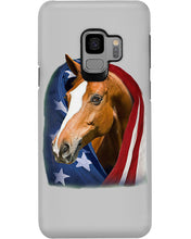 Load image into Gallery viewer, Horse Covered Into USA Flag Meaningful Gift For Men Phone case
