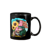 Load image into Gallery viewer, Black Phone Case With Pig Sunflower Gift For Pig Lovers Mug
