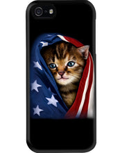Load image into Gallery viewer, Lovely Tote Bag Cat In American Flag Gift For Cat Lovers Phone case
