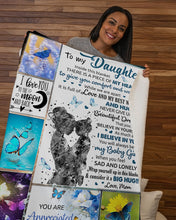 Load image into Gallery viewer, Inside Blanket Is A Piece Of My Heart Mom Gift For Daughter Sherpa Blanket
