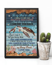 Load image into Gallery viewer, Giving For Parents  Let You Know You're Appreciated  Custom Design Vertical Poster

