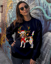 Load image into Gallery viewer, Beagle Gorgeous Reindeer Xmas Lights Gift For Dog Lovers Sweatshirt
