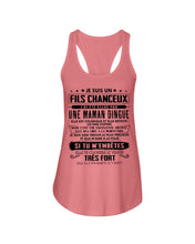 Load image into Gallery viewer, Je Suis Un Fils Chanceux Birthday Gift For Men Ladies Flowy Tank
