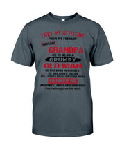 Load image into Gallery viewer, I Get My Attitude From My Freakin' Awesome Grandpa Who Was Born In October Guys Tee
