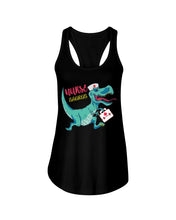 Load image into Gallery viewer, Funny Nurse Saurus Gifts For Nurse Lovers Ladies Flowy Tank
