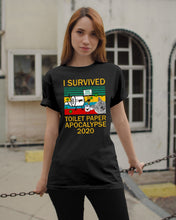Load image into Gallery viewer, I Survived Toilet Paper Apocalupse 2020 Unique Custom Design Guys Tee
