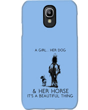 Load image into Gallery viewer, A Girl Her Dog Her Horse It's A Beautiful Thing Phone case
