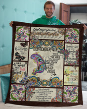Load image into Gallery viewer, I Can Do All Things Through Christ Gift For September Girl Sherpa Blanket
