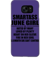 Load image into Gallery viewer, Birthday Gift For Smartass June GirlHeart On Her Sleeve Phone case
