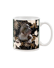 Load image into Gallery viewer, Gift For Dog Lovers Pitbull Bright Peonies Mug
