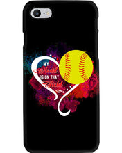Load image into Gallery viewer, Lovely Phone Case My Heart Is On Field Gift For Softball Lovers Phone case
