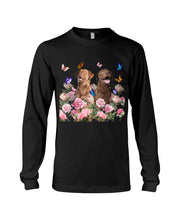 Load image into Gallery viewer, Gift For Dog LoversChesapeake Bay Retriever With Peonies Unisex Long Sleeve
