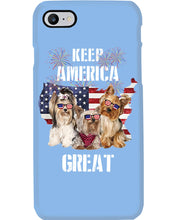 Load image into Gallery viewer, Keep America Great Yorkshire Terrier Gift For Dog Lovers Phone case
